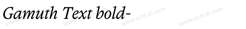 Gamuth Text bold字体转换 Gamuth Text bold字体转换